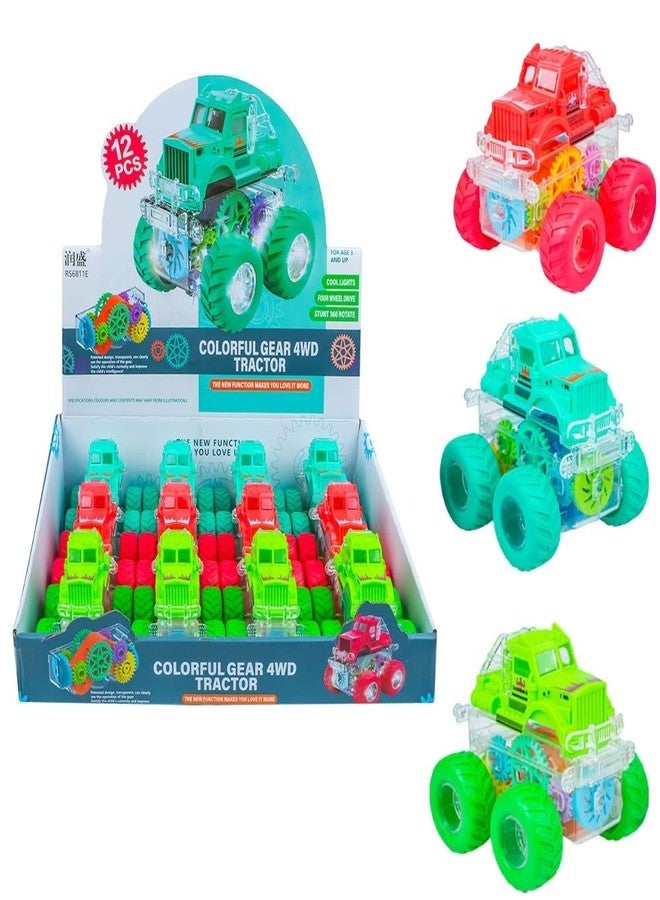 Jack Royal Friction Gear Monster Car Toy with Flashing Lights, Best Gift for Boys and Girls Above 3 Years Old (2 PC Set) - Image 2